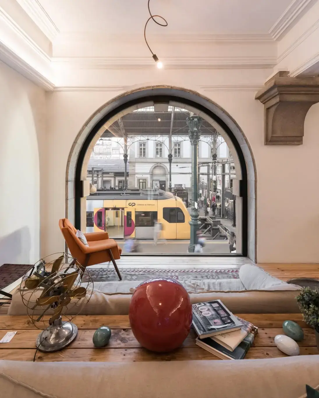 Porto surf camp living room amazing view to S. Bento from the living room of our surf camp in porto